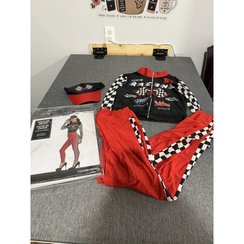 Women's Sexy Racecar Driver  Costume/ Adult L 10-12 Halloween Party - Picture 2 of 3